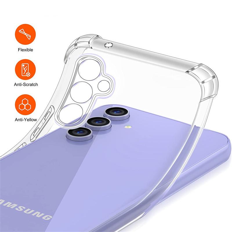 Gasbag Anti-detonare, ultra subțire, subțire, transparentă, transparentă, moale, husă de telefon TPU pentru Samsung Galaxy A04 A04S A04e A14 A24 A34 A54 4G 5G M04 M14 M34