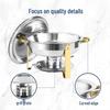 Round Stainless Steel Buffet Stove - Golden Food Warmer for Hotels & Restaurants