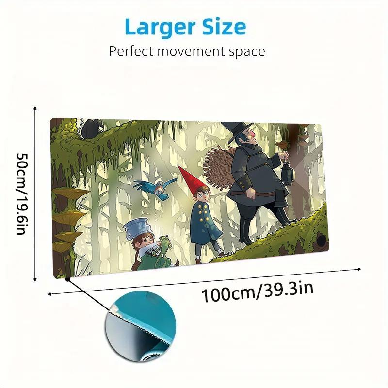 Over the Garden Wall Print  Cushion Non-slip Laptop Tablet Big Mousepad XXL Mat Mini PC Playmat With Lock edge