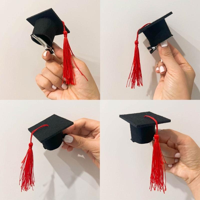 Stylish Graduation Hat Hair Clip Accessory Easy To Use Hair Clip Personalized Duckbill Clip for Headwear Enthusiasts