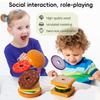 Giocattoli in Legno per Ordinare e Impilare Sandwich e Hamburger Giocattoli da Cucina Simulati Giocattolo Hamburger Montessori per Bambini Educazione Prescolare