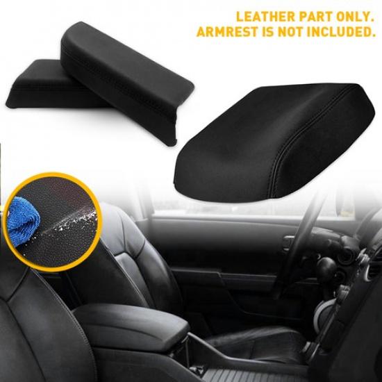 Fit Pilot Honda 09-15 Door Black + Armrest Front Console Cover Center Leather