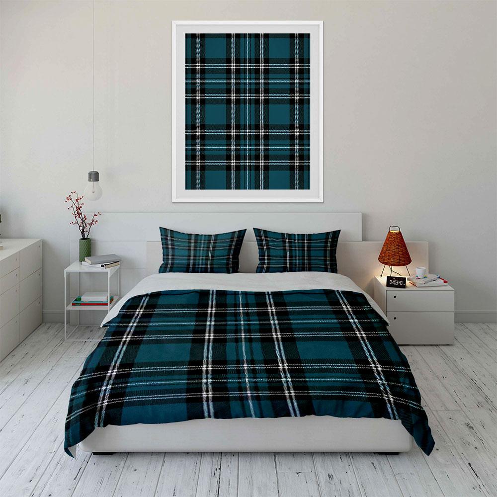 Blue and black plaid. Bedding sets Duvet cover sets Duvet covers Pillowcases(1 * Duvet Cover 2 * Pillowcases without duvet insert)