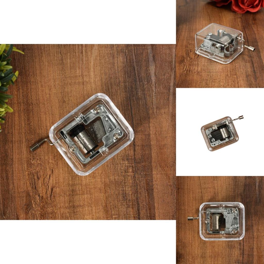 Acrylic Hand Crank Music Box Craft Diy Toy For Creative Gift Giving Students