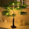 Realistic Glowing Plastic Palms Tree With LED Bulbs Great Decorative Table Lamp For Nighttimes Event