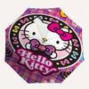 Hello Kitty,Plaid Pattern Automatic Folding Umbrella-Simple 8-Rib Design, Bright Cartoon Pattern, Durable Iron Frame, Suitable For Travel, O