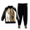 2025 Trendy Parent-Child Autumn/Winter Spliced Sports Suit - Internet Sensation for Families
