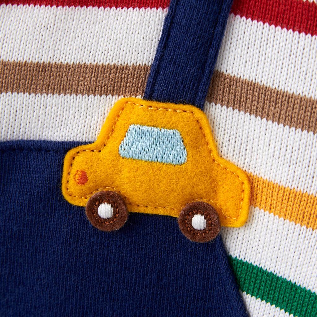 Overall Strampler Auto Langarm Made in Japan Jungen Babykleidung Baby 80cm Marineblau [MIKI HOUSE] 43-1211-497