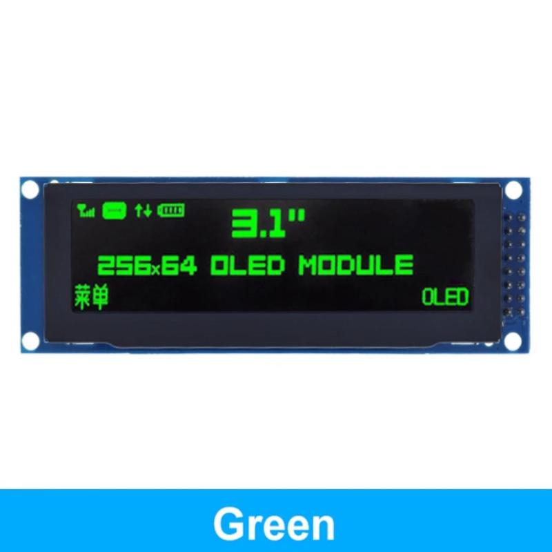 3.12 Inch Oled Display Module Ssd1322 256X64 For Arduino Stm32 Spi I2C Interface With Pre-Soldered Pin Header