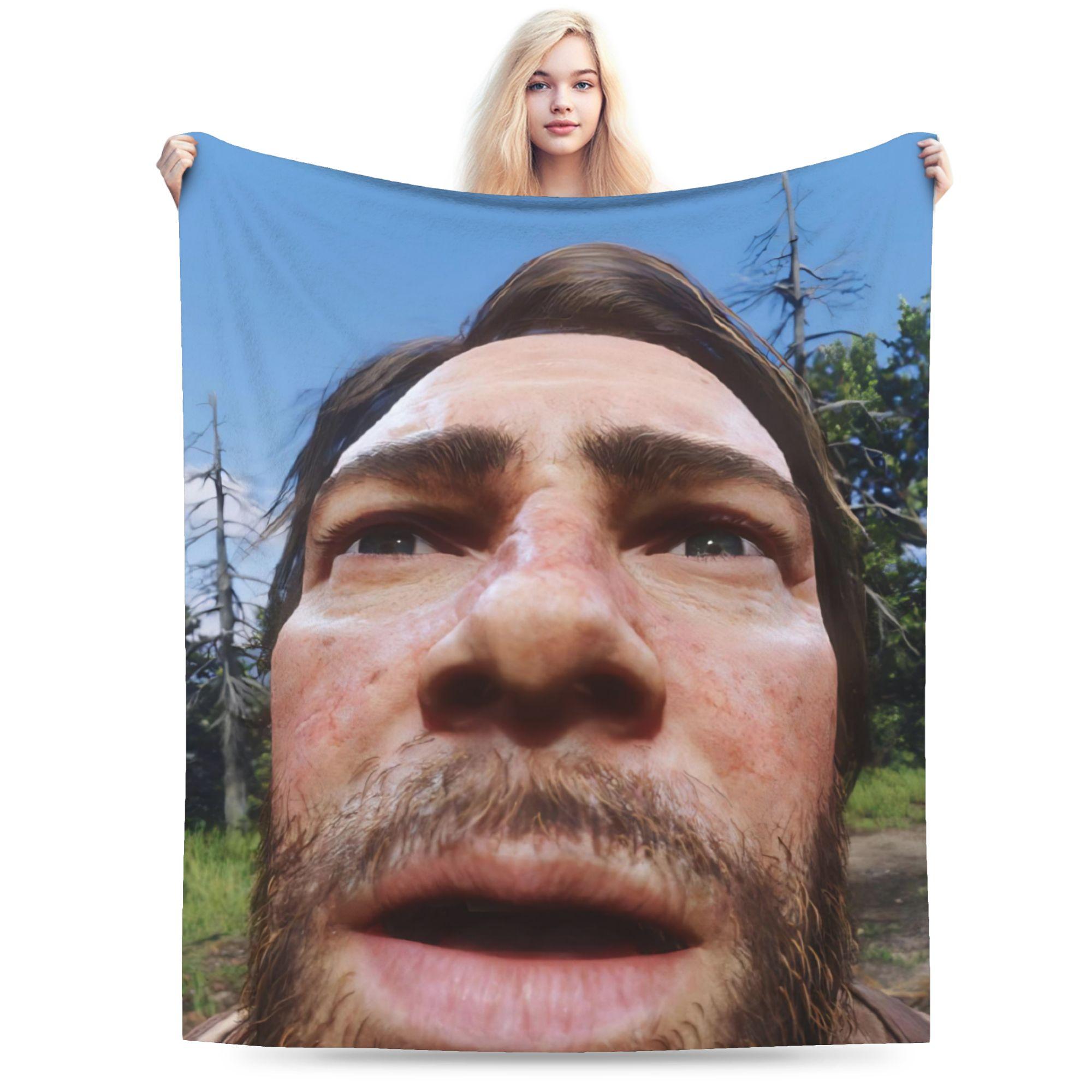 

Arthur Morgan Meme Blankets RDR2 Game Plush Vintage Warm Throw Blanket for Bed Sofa Textile Decor 130x150cm