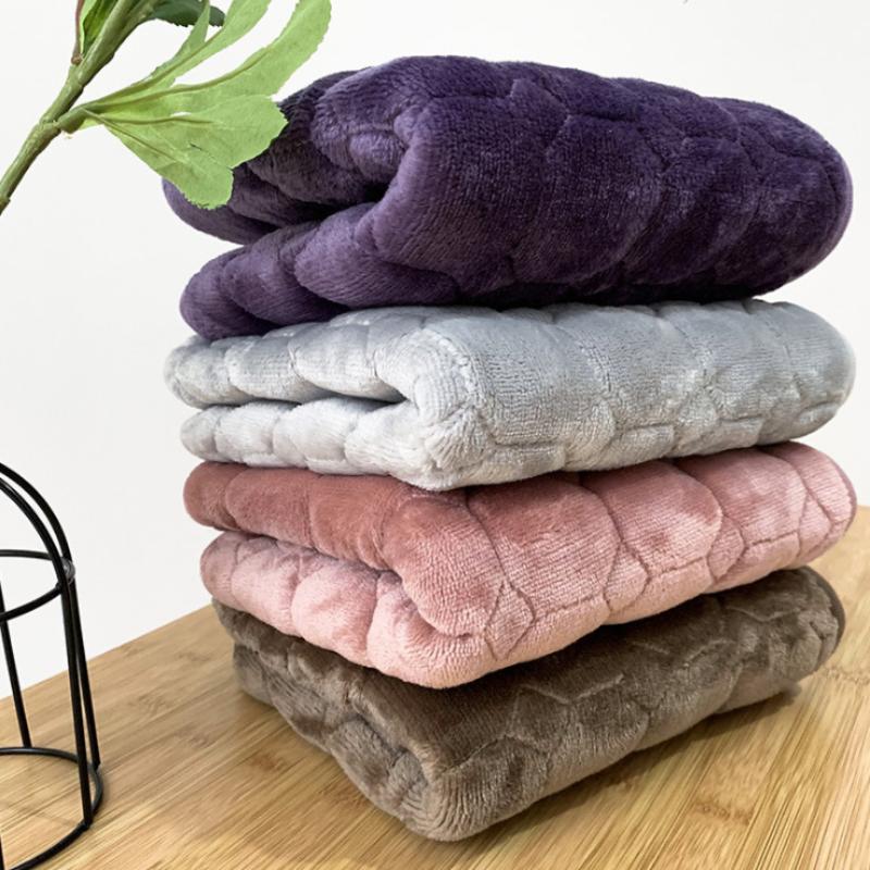 Winter Flannel Thickened Anti Slip Plush Chair Cushion Office Car Seat Cushion Sofa Restaurant Solid Color Seat Cushion