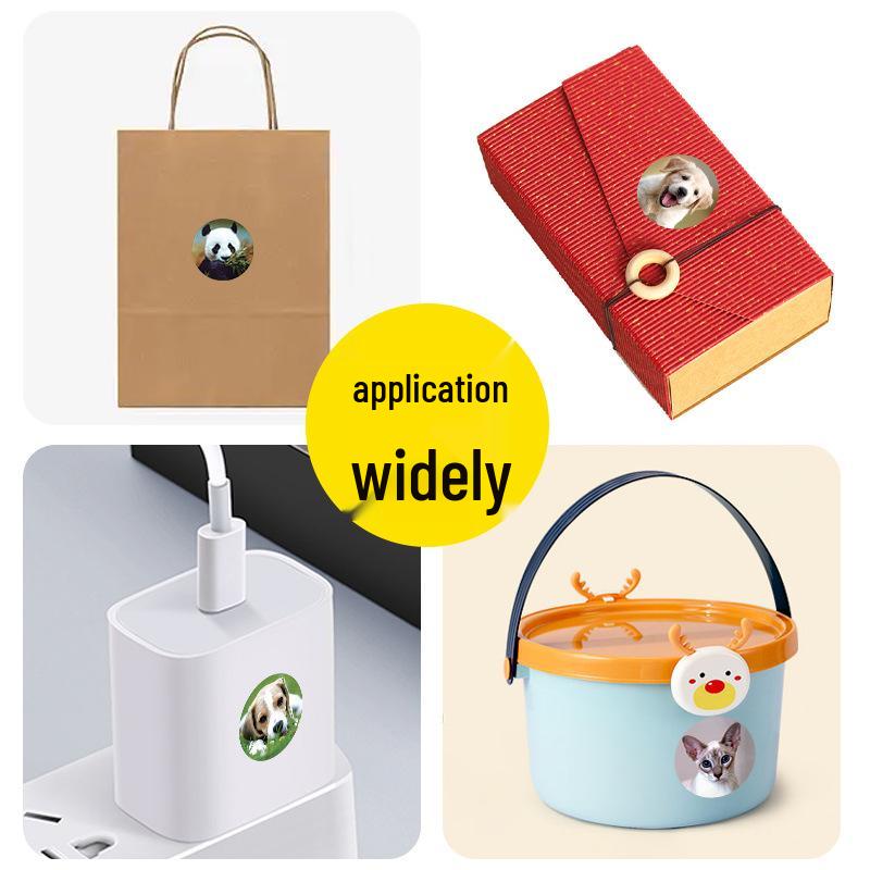 Dog & Animal Anime Stickers - 1 Inch Roll, 500 Labels