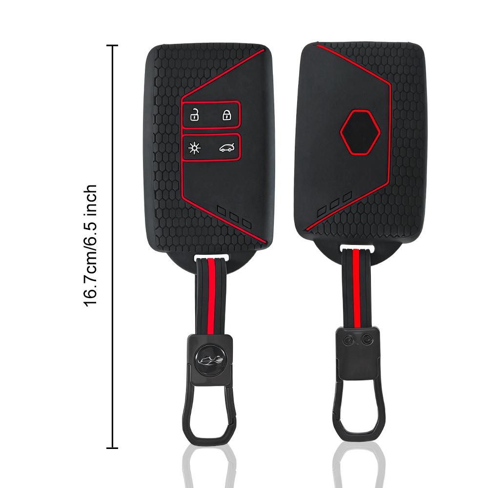 Silicone Car Key Case Cover Shell Keychain For Dacia Logan Sandero Duster Lodgy Spring Jogger For Renault Koleos Captur Kadjar