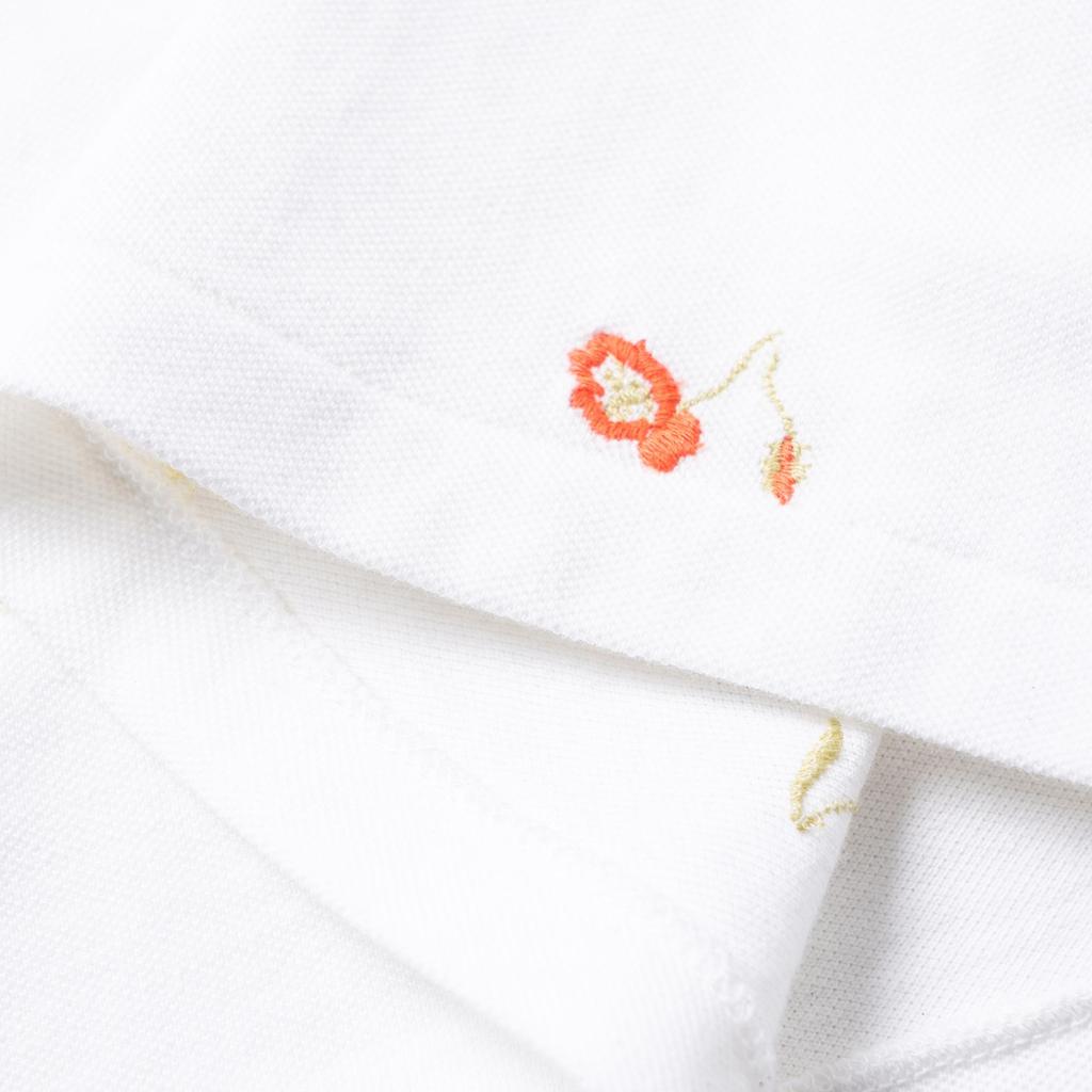 Polo Ralph Lauren SS22 Floral Pattern Mesh Polo Dress Women Dresses White WMPODRSNFA20309-100