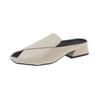 Baotou Spring and Autumn Slippers Women's Medium Heel Casual Fashion Slippers