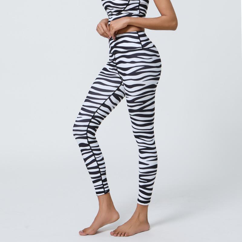 Neue Yoga-Hose Damen Nude-Print Leggings Dünne Sport-Fitness-Yoga-Hose