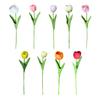Real Touch Artificial Tulip Flower 13.7" PU Faux Tulips Lifelike Fake Tulip with Long Stem for Wedding Home Table Centerpiece Spring Garden Decor