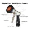 Zinc Alloy 9-Function High-Pressure Metal Spray Gun for Car Wash & Garden Hose