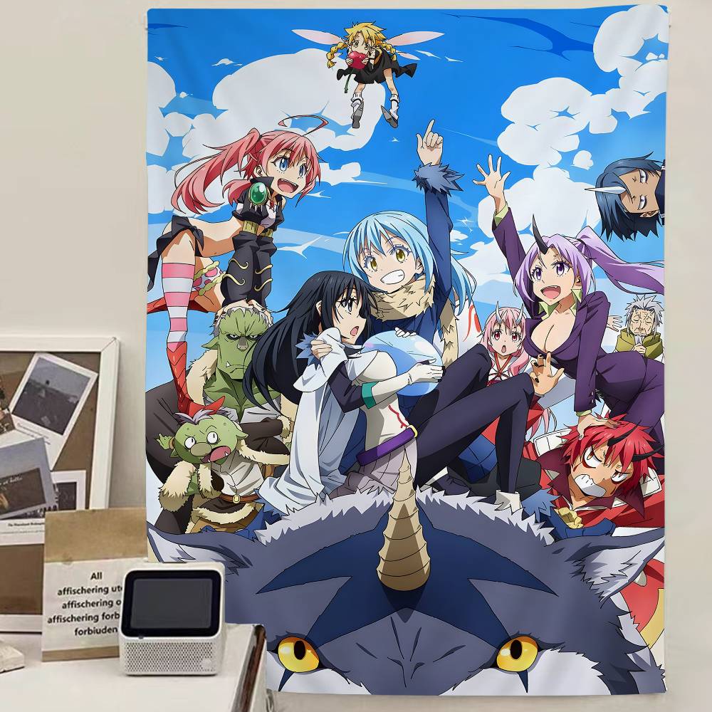 Textilien Unisex T-That Time I Got Reincarnated As A Slime Anime Cartoon Tapestry Art Science Fiction Room Home Decor Art Home Decor