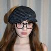 Cotton and Linen Striped Berets Thin Painter Caps Casual Octagonal Hat  Girl