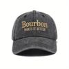 New Washed Baseball Hat Fashion Imitation Embroidery Printing Soft Top Outdoor Sunshade Cap Men