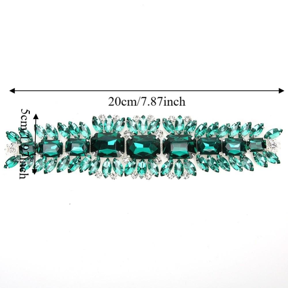 2pcs Close Chain Rhinestone Chain Trim Rhinestones Trims Sparkly Rhinestone Applique Clothing DIY