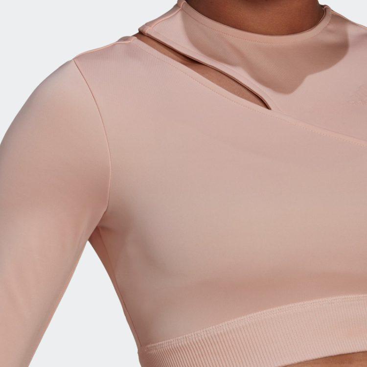 Adidas T Shirts Women's Pink Crew Neck Moderate Other HM3181