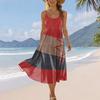 Women’s Summer Floral Print Adjustable Strap Bohemian Casual Beach Holiday Sundress with Pockets Loose Fit Sleeveless Dress