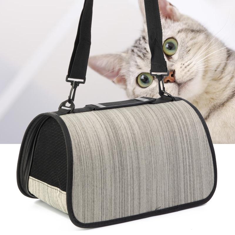 Breathable Pet Travel Bag: Hard Board Single Shoulder Carrier for Dogs & Cats