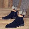 Fashion 2025New Men's Boots High Quality Suede Casual Botas Retro British Style Short Boot Side Zipper Ankle Boots for Men Chelsea Boots