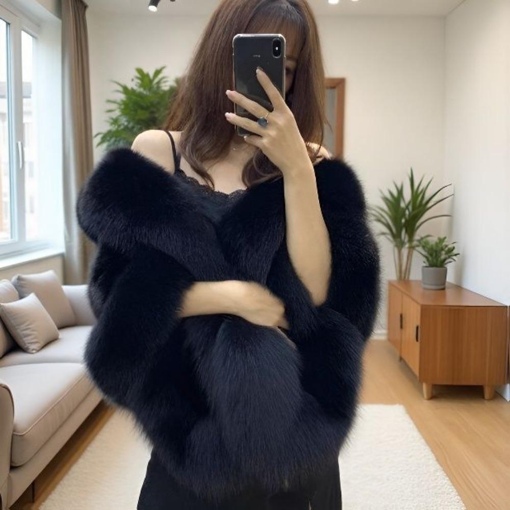 Shawl Cheongsam Show Wedding Party Easiest for Match Cloak Imitation Fox Fur Outer Vest