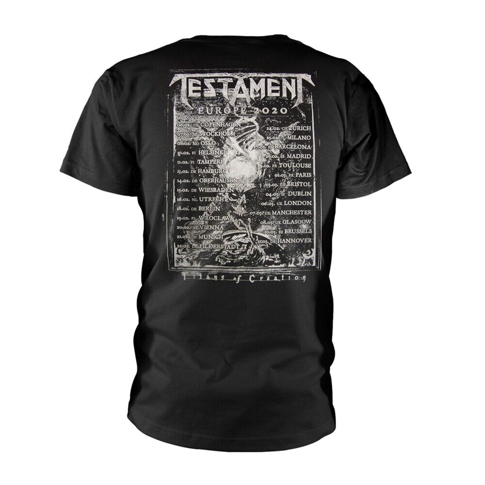 Tričko Testament Unisex pro dospělé WWIII Evropa 2020 Tour