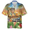 Cartoon It's 5 Oclock Hawaiian Shirt For Men Clothing Somewhere Mens Hawaiian Shirts Short Sleeve Series Funny Animal Beach Tops