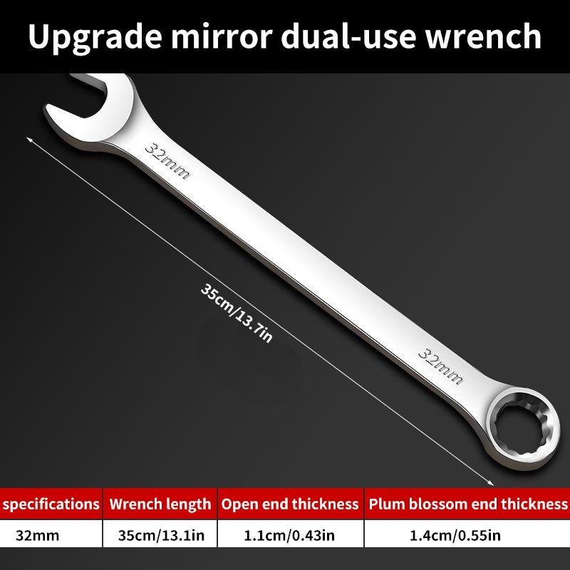 Adjustable Wrench Set, Metric Spanner, Open End & Combination Wrench for Auto & Bicycle Repair