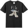 Fih Shoes Fish Funny Misspelled Fish With Shoes Meme Retro Men's T-Shirt