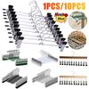 10PCS Stainless Steel Clothes Hanger Clip Pants Hanger Closet Clothes Organizer Clothes Pegs Hat Clothes Hooks Clothespins