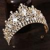 Water Drop Shape Tiara Hair Crown Rhinestone Bridal Wedding Crown Hair Accessories  Party Event