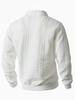 Men's European Size Lapel Jacquard Casual Long Sleeve Knit Hoodie - Spring/Autumn Fashion