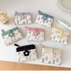 Korean Style PU Leather Card Holder Floral Folding Card Bag Retro Flower Short Wallet  Women
