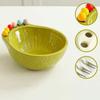 Avocado Obstschale Obstservierplatte Keramik Snackteller mit Gabel Dessertservier