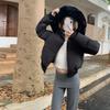 European and American Design Sense Hooded Fur Collar Cotton Clothes Women's Winter New Short Cotton-padded Clothes Bread Clothes Jacket