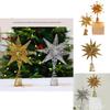 Christmas Tree Top Star Led Glitter Iron Art Decor For Holiday Celebration