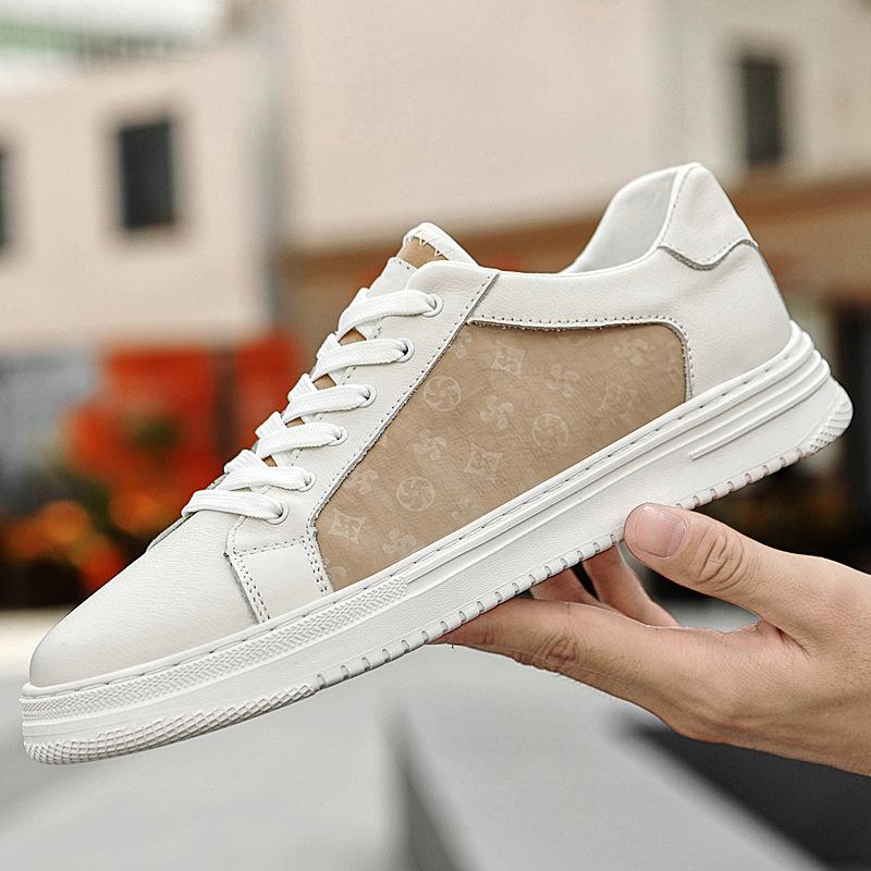 Casual fashion board shoes first layer cowhide trend shoes comfortable lace-up Oxford cloth shoes size 37--46 men