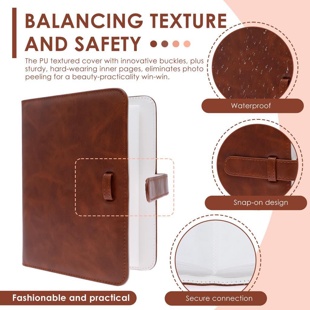 256 Taschen Fotoalbum für 3-Zoll-Bilderhülle Große Kapazität Tragbares Fotoalbum Ticket-Karten-Sammelbuch Geburtstagsgeschenk