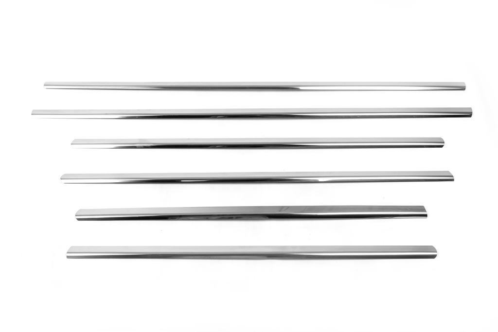 Skleněné lemování (nerezová ocel) 6 ks, SW, Carmos - Turecká ocel pro Mercedes C-class W203 2000-2007