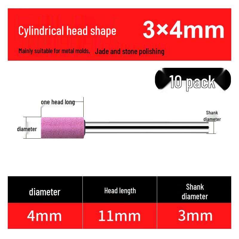 Flint 3mm Blue Corundum Grinding Wheel Head for Metal Rust Removal & Polishing, Electric Drill Grinder Attachment.