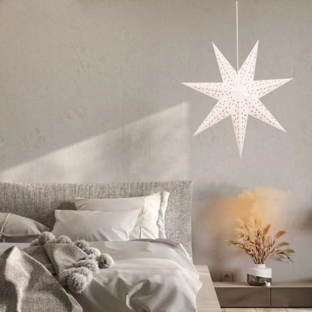 Gifts Hollow Out Star Hanging Pendants Paper Eid Mubarak Star Lampshade Christmas Light Cover Home Decorations