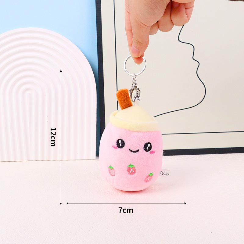 Fruit Bubble Tea Plush Keychain - Cute Gift Doll for Claw Machines & Weddings