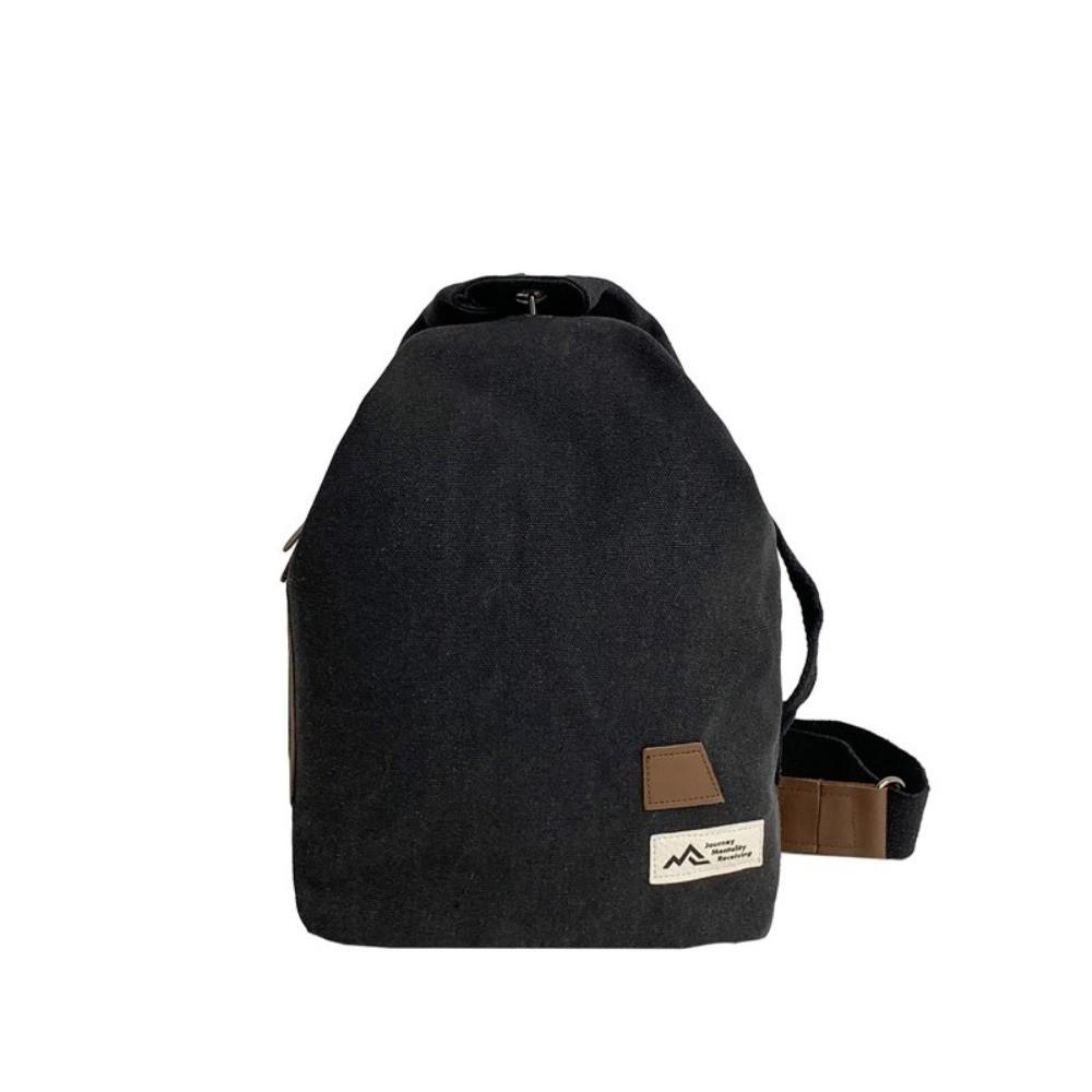 Large Capacity Male Crossbody Bag Retro Style Single Shoulder Pouch Canvas Chest Bag  Travel
