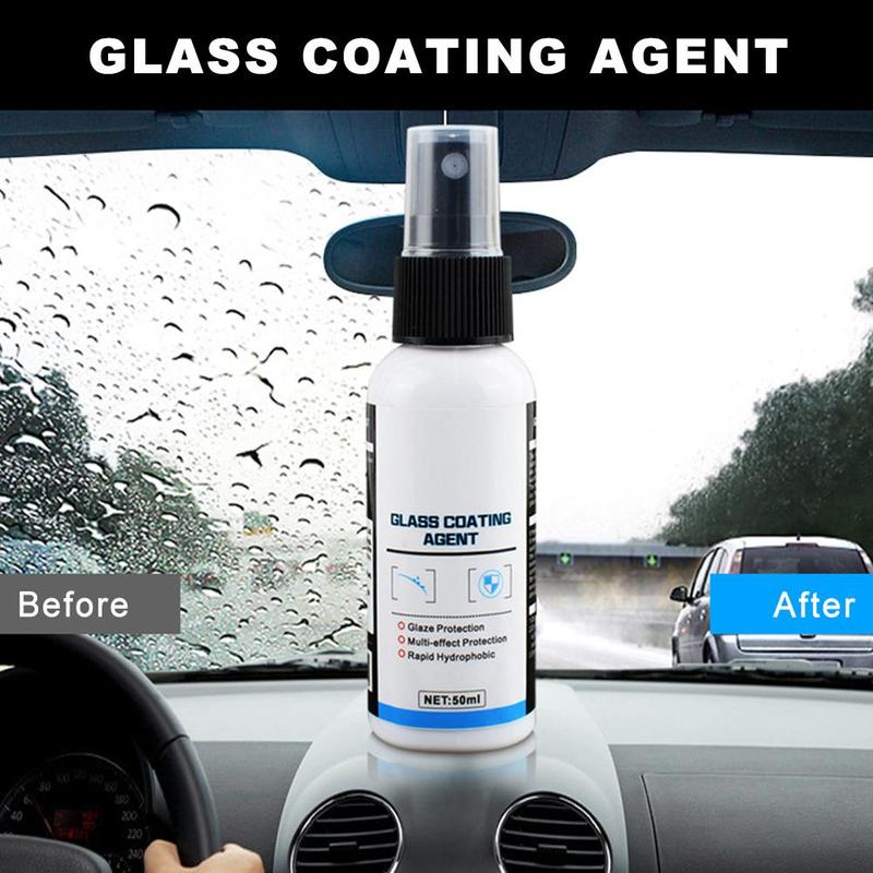 50ml Anti-fog Agent Waterproof Rainproof Spray Car Front Windshield Coating Agent Anti Mist Goggles Defogging Car Cleaner Spray